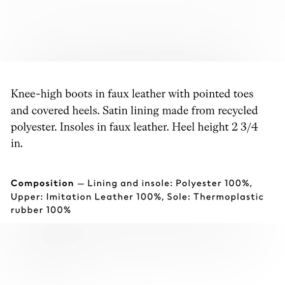 NEW H&M POINT TOE KNEE HIGH BOOTS! - Picture 6 of 6